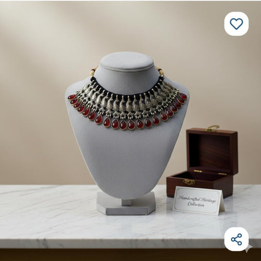 Necklace with Dangle Drop Earrings | Afghani Jewelry Set