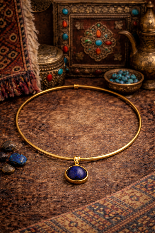 Serena Lapis Necklace with Earring