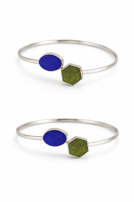 Lapis & Bamyan Turquoise Matrix Cuff