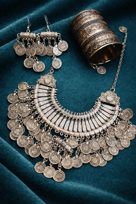 Vintage Ethnic afghani set| Nacklace, Earring, bracelet